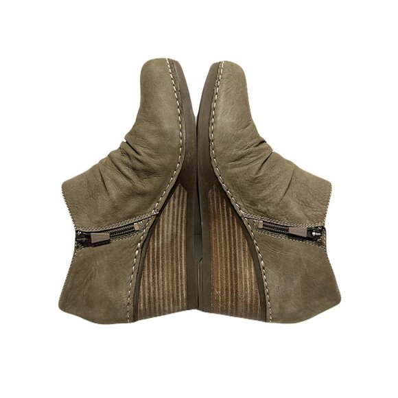 Dansko Womens Size 9.5 10 US / 40 EU Slouchy Wedge Bootie Walnut Nubuck Leather - Picture 6 of 9